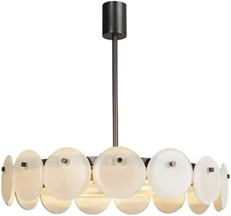 White Decor Living Room Chandelier French Luxury Design Hanging Lamp Green Art Decoration Pendent Light,Full of Fashion