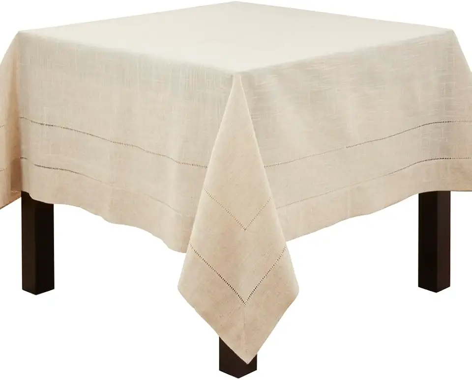 Fennco Styles Refined Double Hemstitch Tablecloth 65