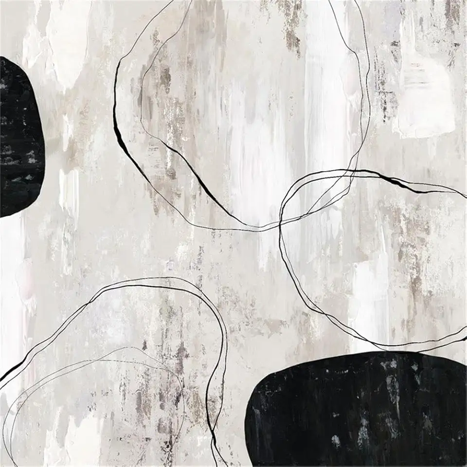 Giant Art 84x84 Falling Stones Fine Art Giant Canvas Print in White