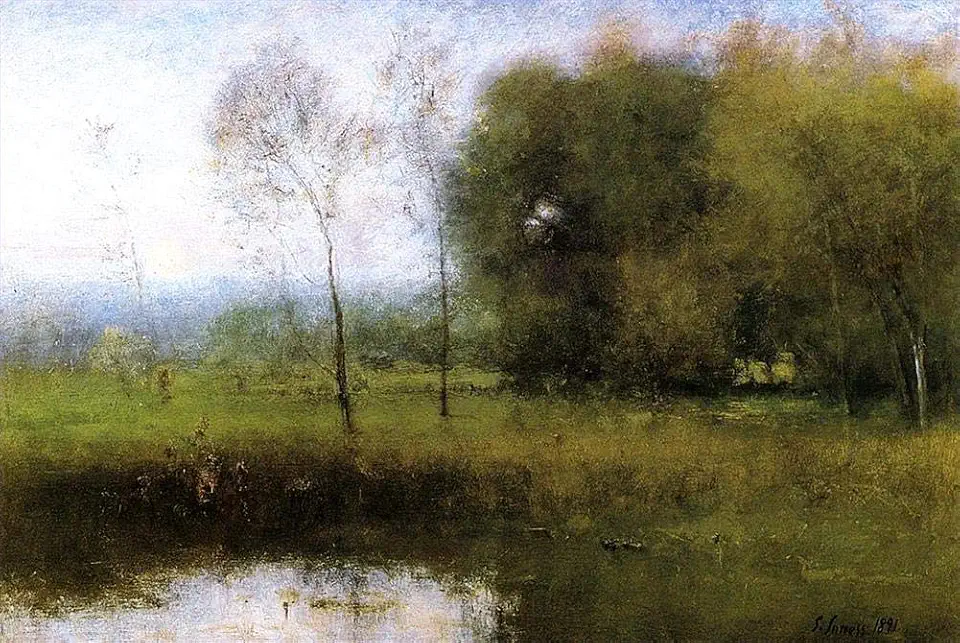 Toperfect 22 Paintings Summer Montclair New Jersey Landscape George Inness Oil Art on Canvas - Famous Artworks 02, $50-$2000 Hand Painted by Art Academies' Teachers