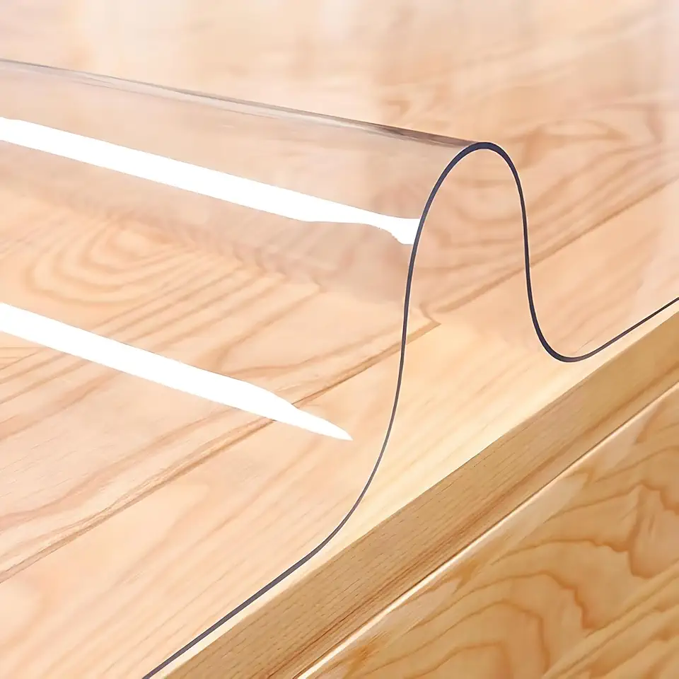 Clear Table Protector Rectangle, 1.5mm Thicked 59x119in Non-Slip Vinyl Table Cover Pad, Wipeable Desk Protector, Heavy Duty Scratch Proof Desk Mats for Coffee Dining Room