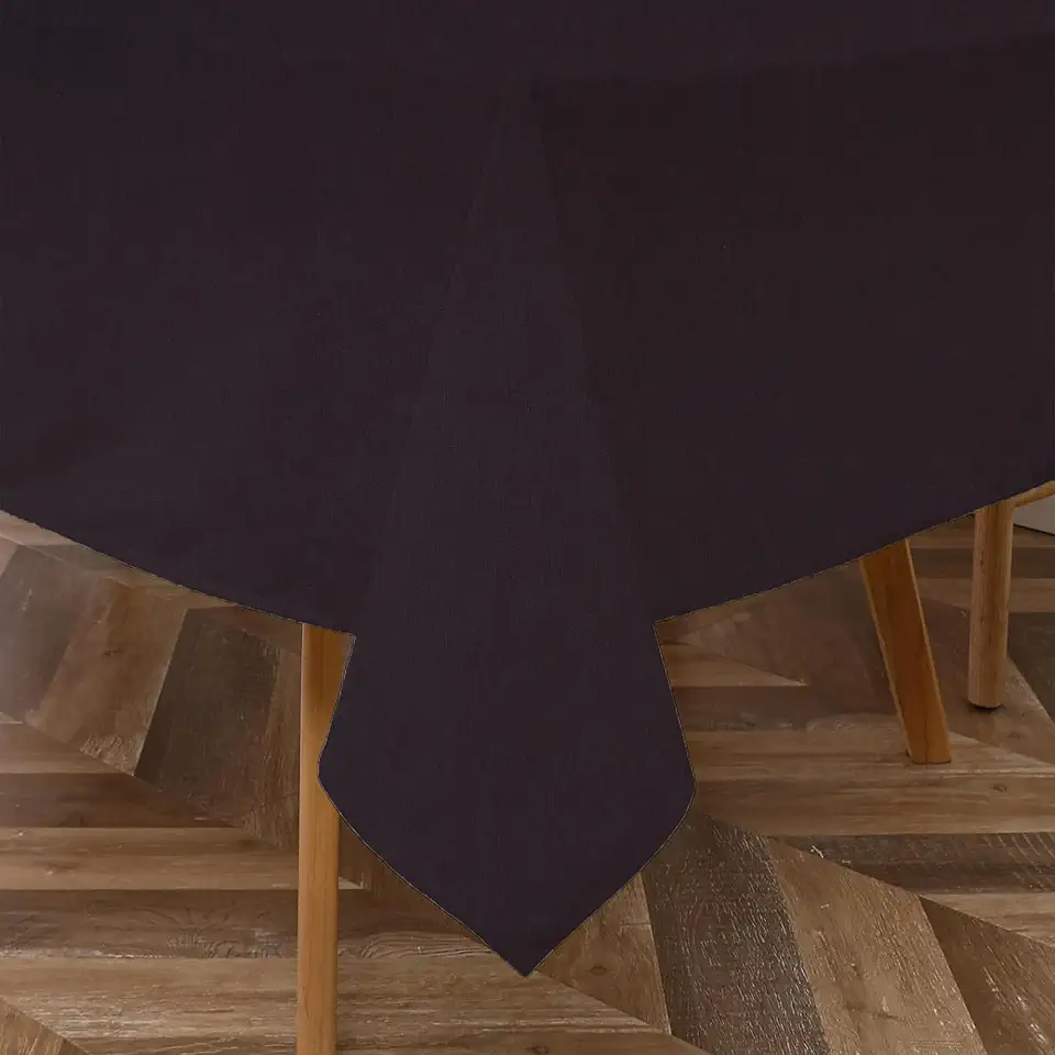 Majestic Giftware PVC Faux Leather Rectangle Tablecloths | (TCE201-54200) Sparta Eggplant WaterProof & Spill Proof Dining Table Cover | Decorative Washable Tablecloth for Home, Kitchen, Party (54X200)