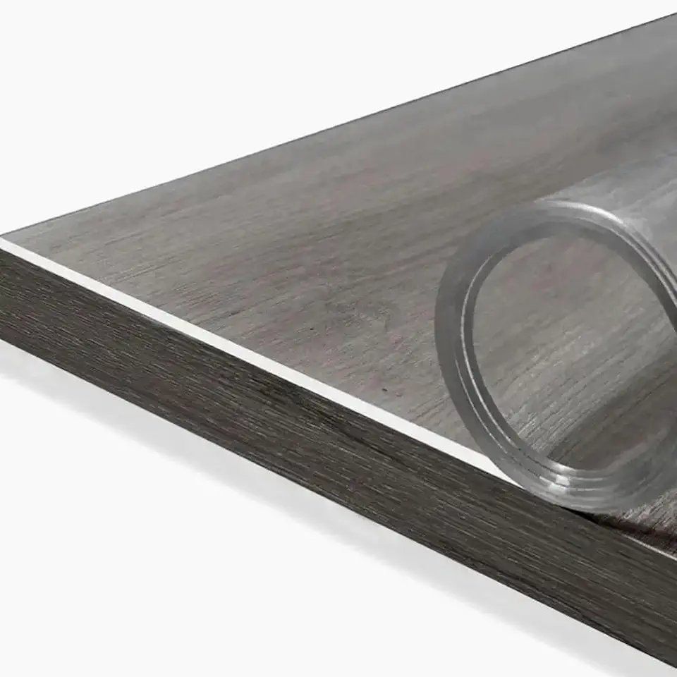 Custom Size Clear PVC Table Cover Protector, Clear 1.5(mm) Waterproof Desk Pad, 67 x 146 inch Rectangular Plastic Table Mat for Dining, Coffee Table, Office Desk, Dresser or Nightstand