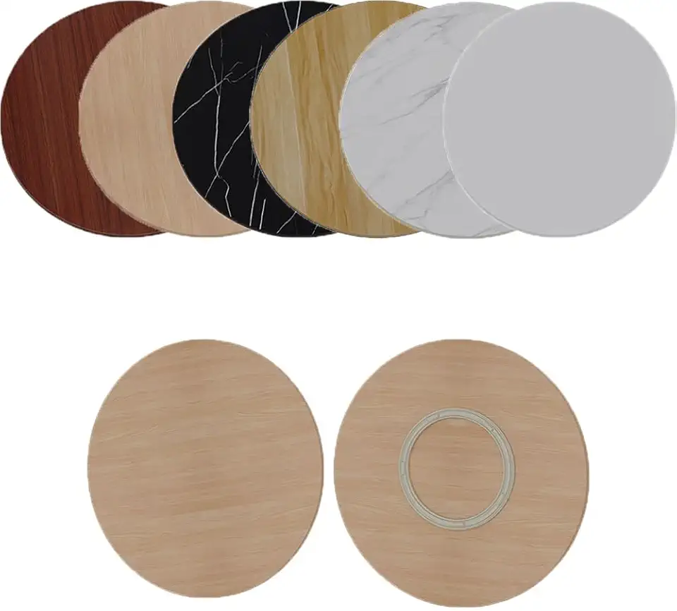 Lazy Susan Rotating Serving Plate, Wood Turntable for Round Dining Table, 20