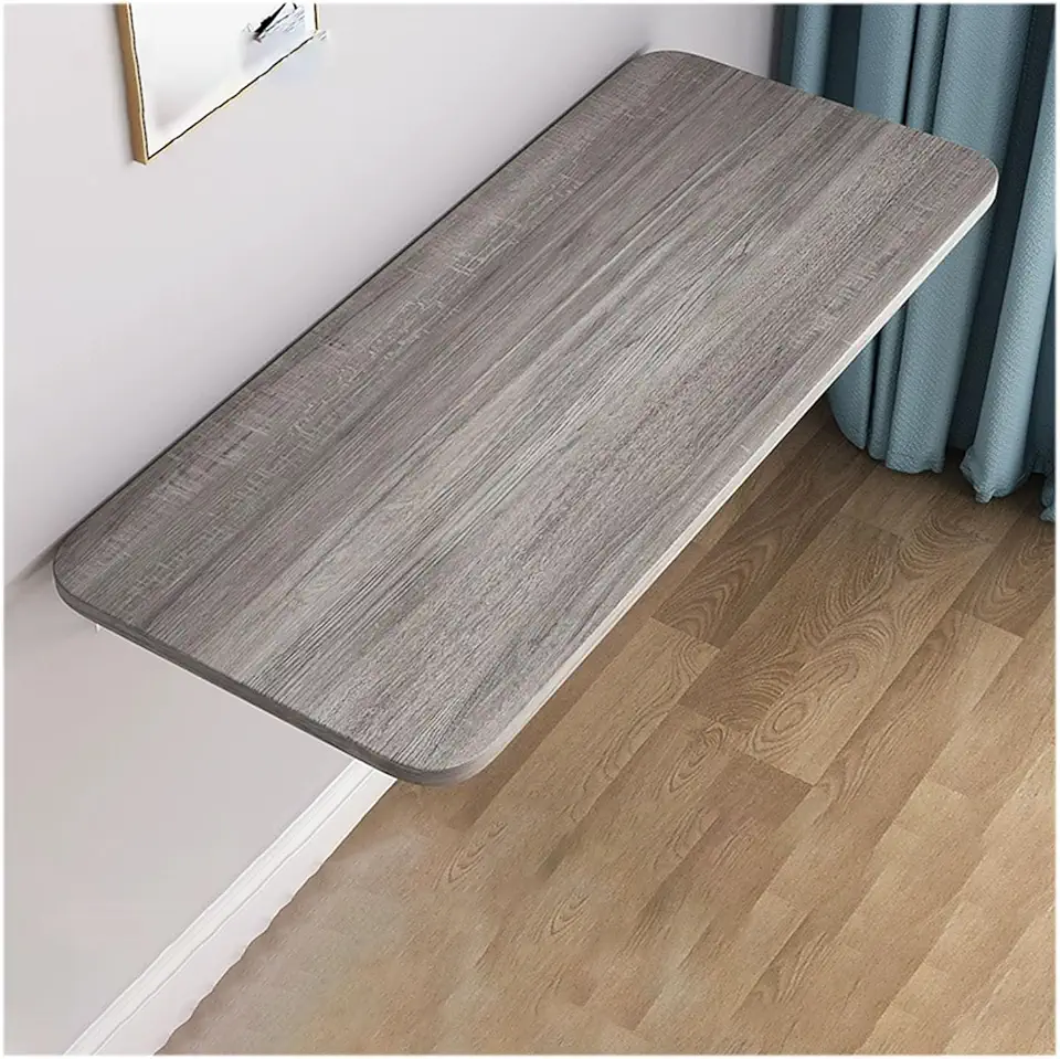 Wall Mounted Folding Drop Leaf Table for Small Spaces Small Fold Down Table for Kitchen Restaurant Home Compact Dining Table White Stone Pattern 50 * 30 cm