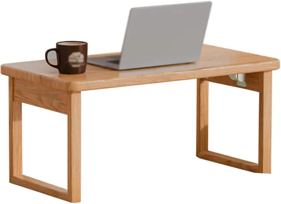 Wooden Japanese Tatami Folding Floor Coffee Table Low Dining Table for Sitting on The Floor Small Sofa Side Desk for Living Room Tea Room Dining Room.(Wood,60X40X45cm/23.6X15.7X17.7in)