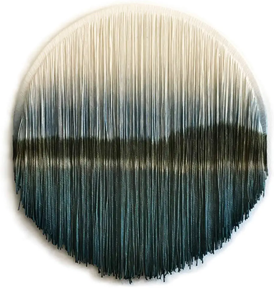 Handmade Macrame Wall Hanging Round Wall Tapestry Style Wall Art cotton rope Hand-woven Dyed Tapestry Home Decoration for Living Room Bedroom (One Color 100cm)