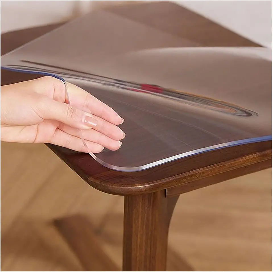 Clear Table Protector, 2mm Thick Plastic Table Cover, Waterproof TPU Clear Table Cover Protector, Desk Mat Writing Desk Pad for Desktop, Coffee & Dining Room Tabletop,40