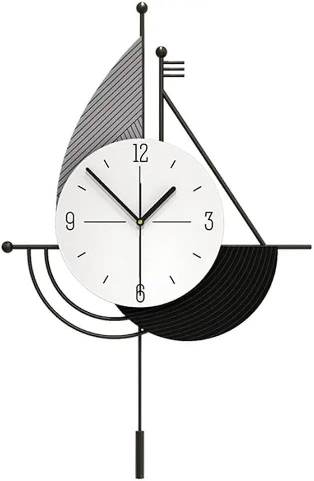 Wall Clock Living Room Fashion Art Clock Silent Creative Sailing Clock Home Decoration Wall Hanging Watch/D/39 * 60Cm (D 39 * 60Cm)