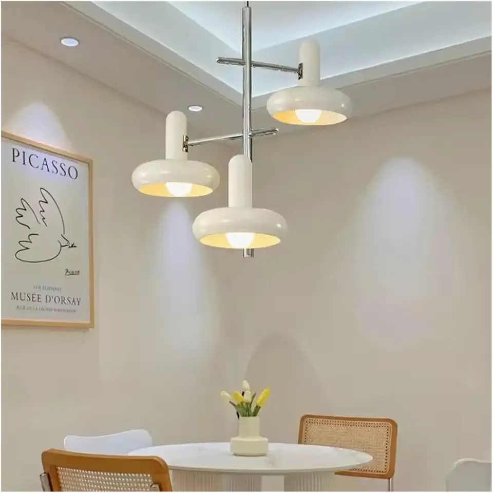 Ceiling Light Fixture Modern White Chandelier Light Living Room Bedroom Chandelier Lamps LED E27 Dining Table Suspendant Lights for Kitchen,for Bedroom