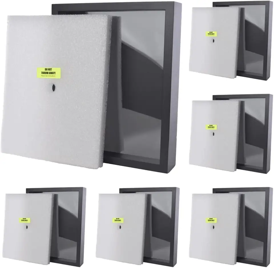 Shart 5 Pack Original T Shirt Frame with Real Glass - Concert and Event T Shirts, Athletic Gear, Sports Memorabilia Display Case, Jerseys, Black, 11 x 14 Inches