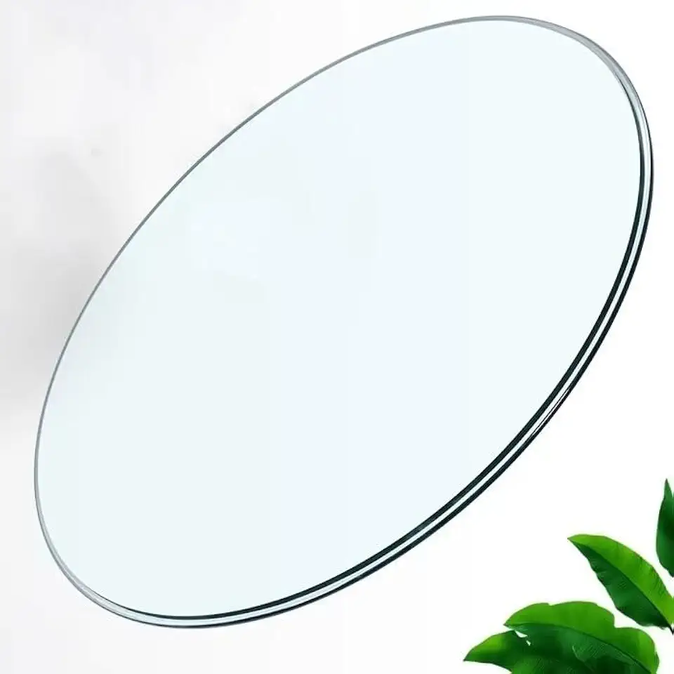 SYYXHC 36inch Dining Table Top Replacement, Transparent Countertop for Outdoor Patio Tables, Tempered Glass Tabletop for End Tables(70cm/27.5in)