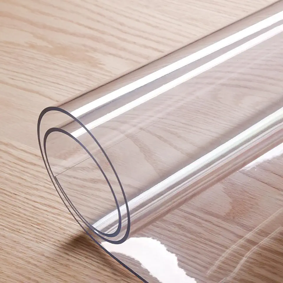 Clear Table Protector 2mm Thick, 46x108 Inch Clear Table Cover Protector, Plastic Table Cover, Desk Protector Mat, Waterproof Desk Cover Pad for Coffee Table, Writing Desk, Dining Room