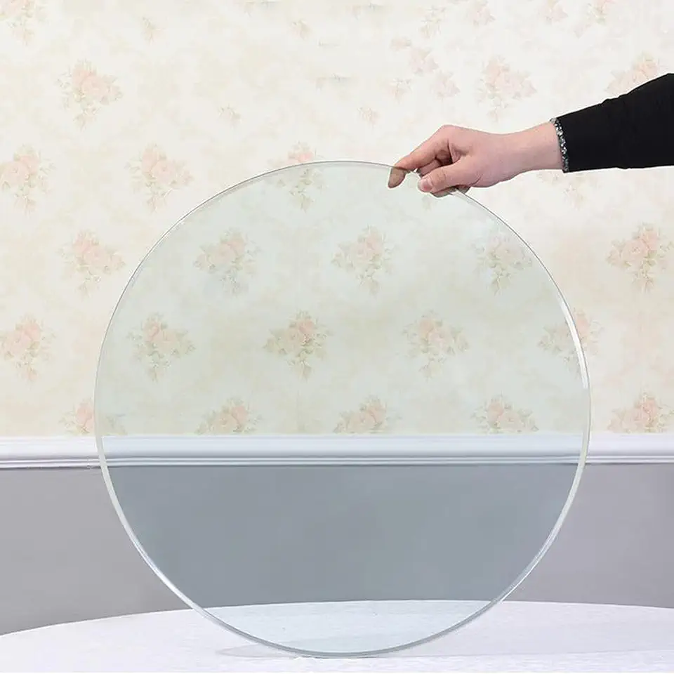 Round Tempered Glass Table Top, Thick Clear Glass Table Top, Beveled Polished Edge, for Dining Table, Home Office Glass Countertop. 45CM,52CM,80CM(78CM(30.7IN))