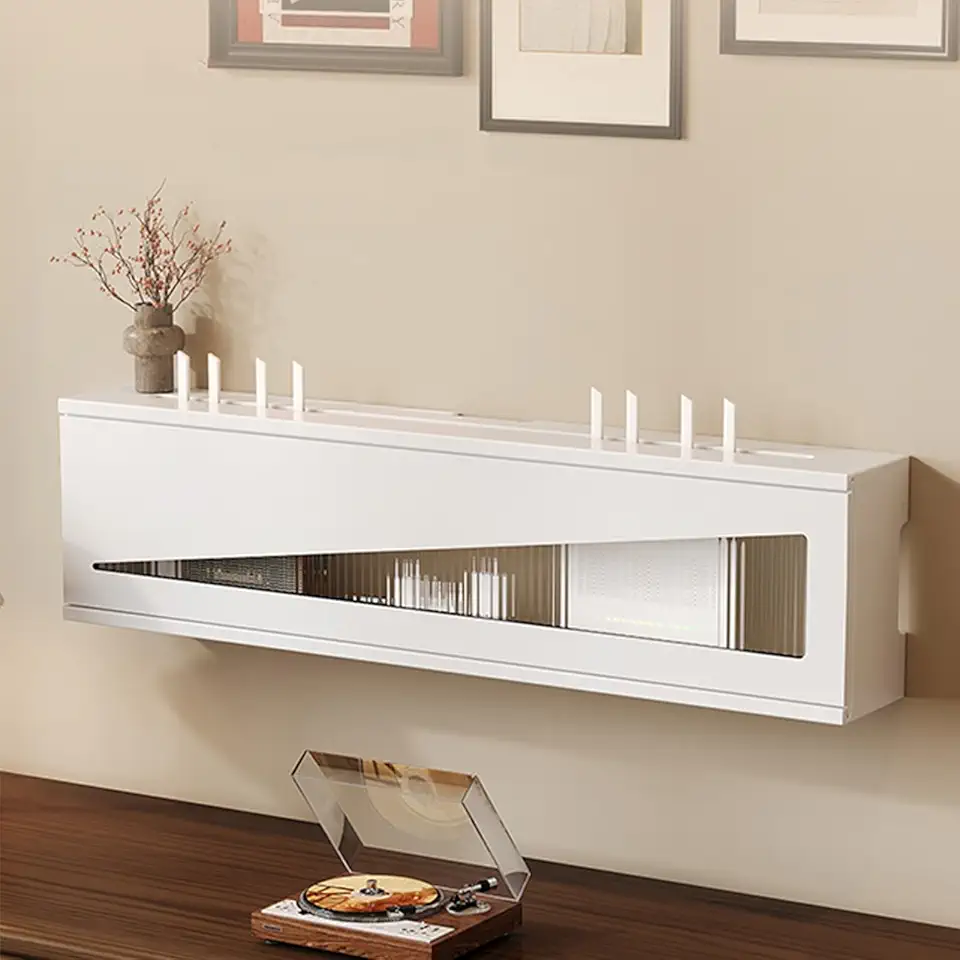 Wall Mount WiFi Router Storage Box, WiFi Router Storage Cabinet, Power ...