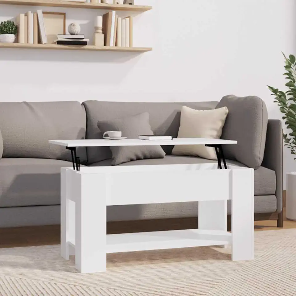 White Lift-Top Coffee Table 39.8