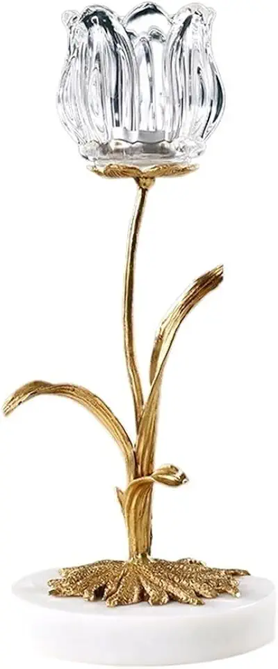 Candle Sticks Holder Light Candle Holder Ornaments with Base Home Dining Table Decoration Crystal Glass for Dinner Party Festival