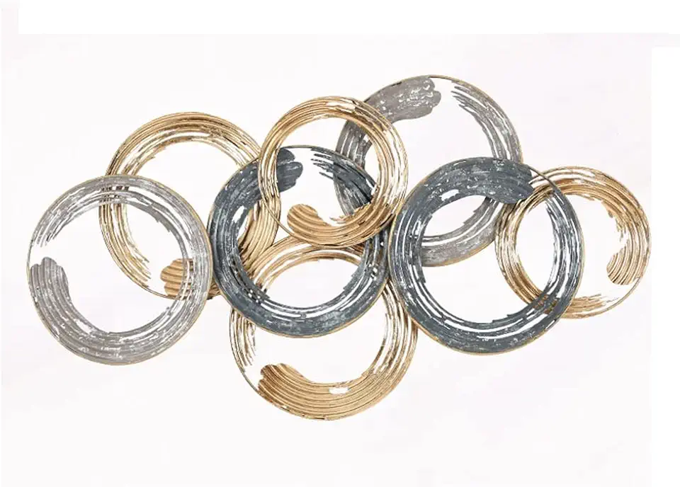 HegZA Wall Decor Modern Wall Decoration Pendant Home Restaurant Porch Three-Dimensional Iron Background Wall Decoration (Color : A, Size