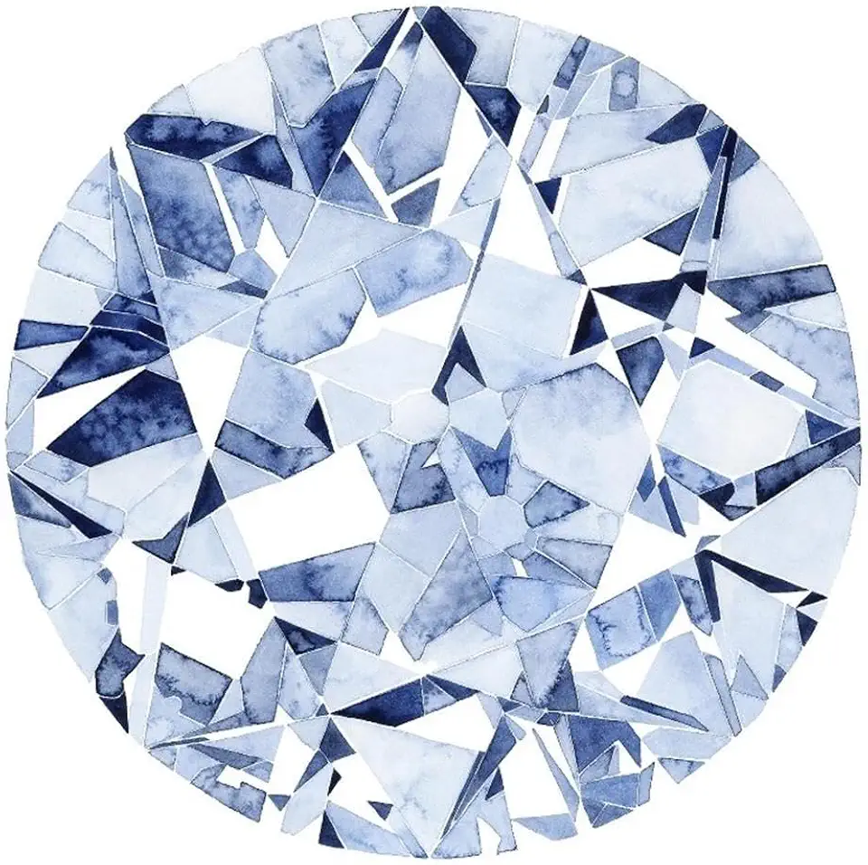 Giant Art 84x84 Diamond Drops II Fine Art Giant Canvas Print in Multi-Color