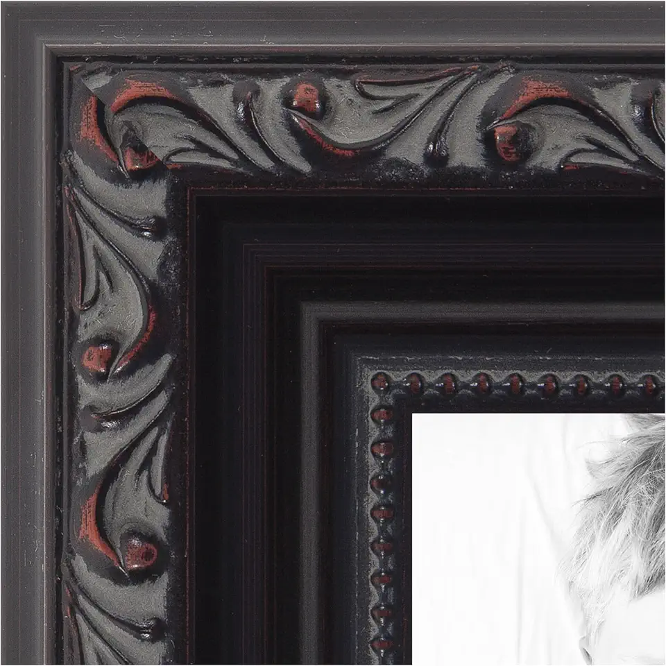 Sponsored Ad - ArtToFrames 24x36 inch Black with Beads Wood Picture Frame, WOMD10188-24x36