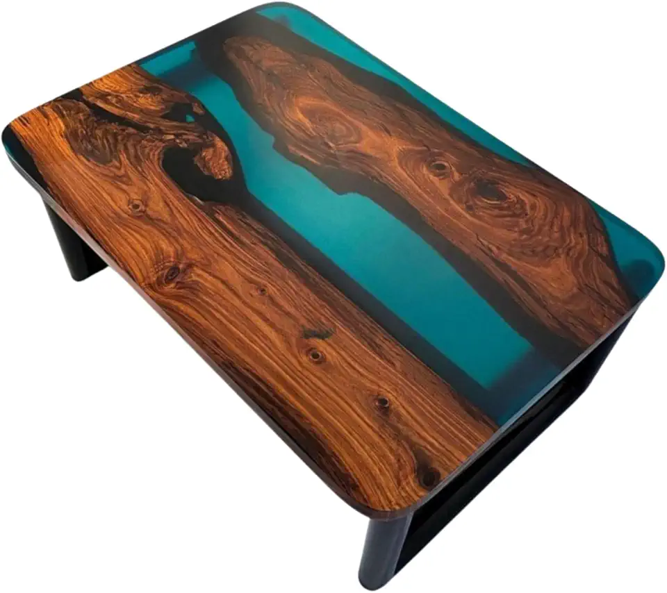 Large River Blue Art Table, Unique Living Room Furniture Decor, Beach Table, Office Table, Ocean Table, Coffee Table, Dining Table, Modern Home Decor, Gift New home (36x80 inch)