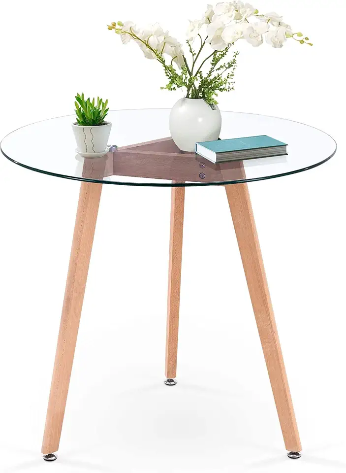 ivinta Round Dining Table for 4 People, 31.5