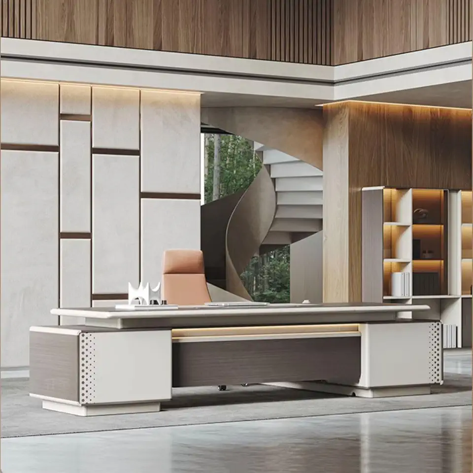 Large Office Computer Desk 70.8”Executive Desk Modern Executive Desk Large Sturdy Writing Table Simple Workstation Business Furniture with Thicken Frame, 320cm