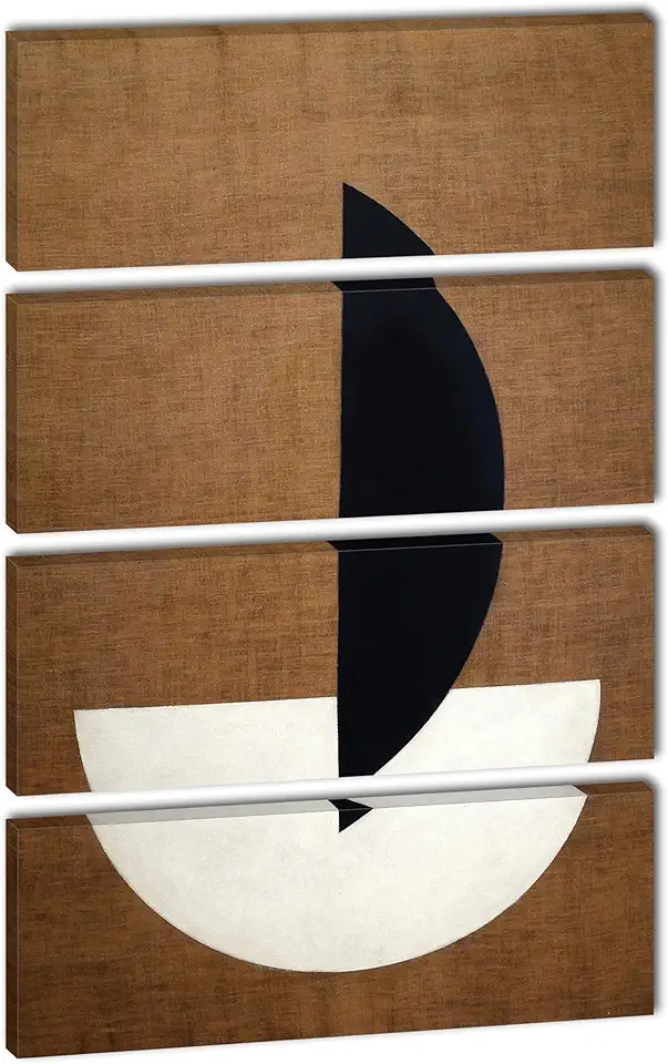 50 x 80 TOTAL - Circle Segments Canvas Wall Art Laszlo Moholy-Nagy Print 4 Panel Split Abstract Famous Print Gift
