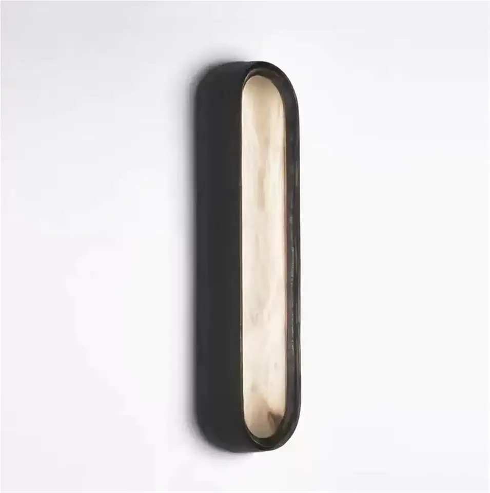 Postmodern Marble Strip LED Wall Lamp Creative Living Room Sofa Background Wall Model Room Villa Hotel Bedroom Art Wall Lamp,Practical