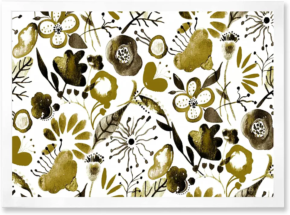 Vibrant Abundance Of Wildflowers II Modern Framed Wall Art