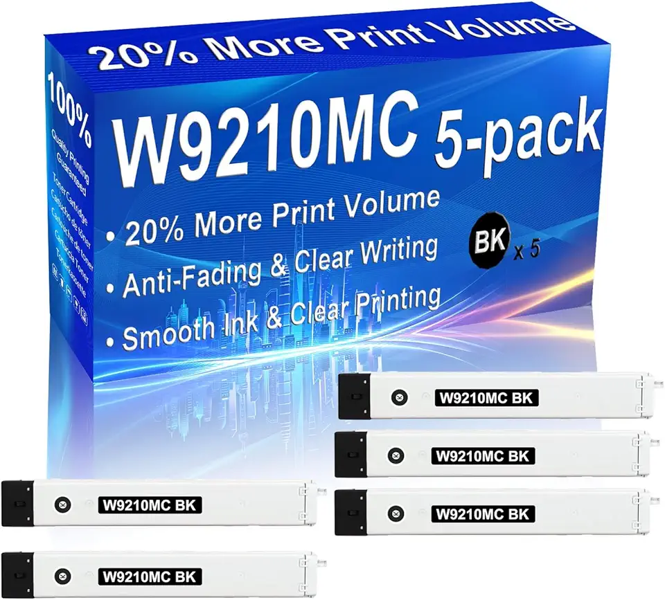 5-Pack (Black) Compatible Managed MFP E78323 E78325 E78330 Toner Cartridge (High Capacity) Replacement for W9210MC Printer Toner Cartridge