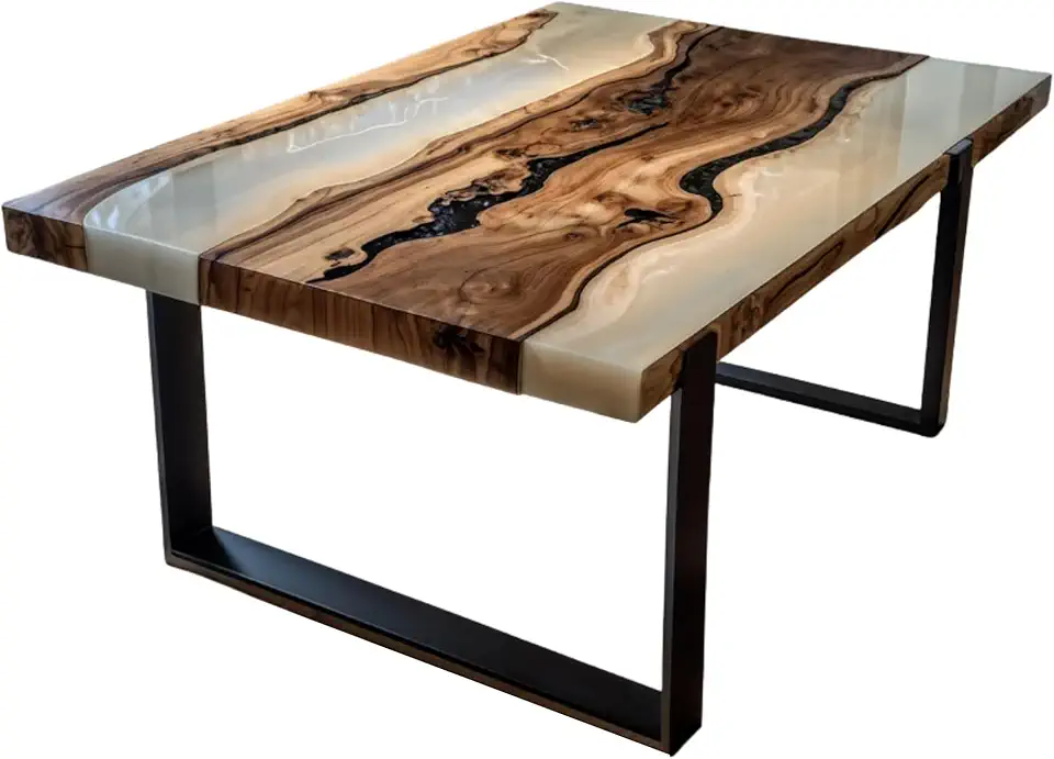 Luxury River of Milk Table, Unique Living Room Furniture Decor, Beach Table, Office Table, White Sofa Table, Coffee Table, Dining Table, Gift Decor, Gift New home, Bedside Table (36x80 inch)