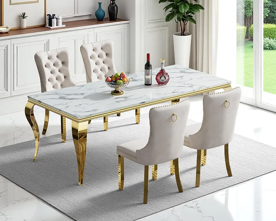 Marble Dining Table Set for 4, 70