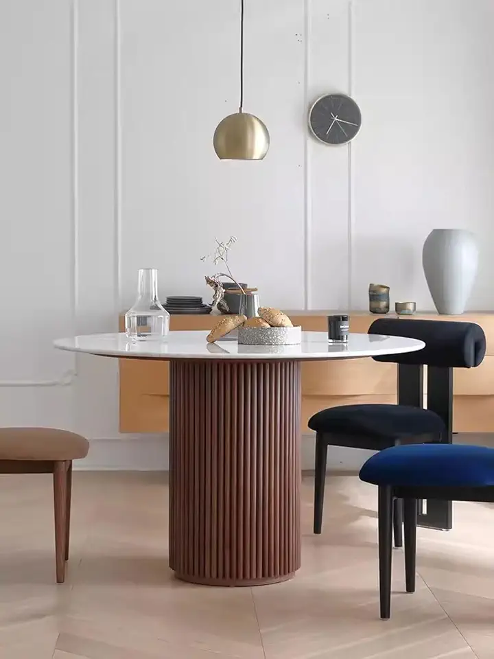 Modern Round Marble Table, 30