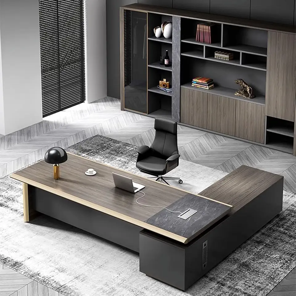 L Shaped Desk with Power, Computer Desk with Drawers Shelves, Corner Desk Gaming Desk Home Office Desk, 160cm