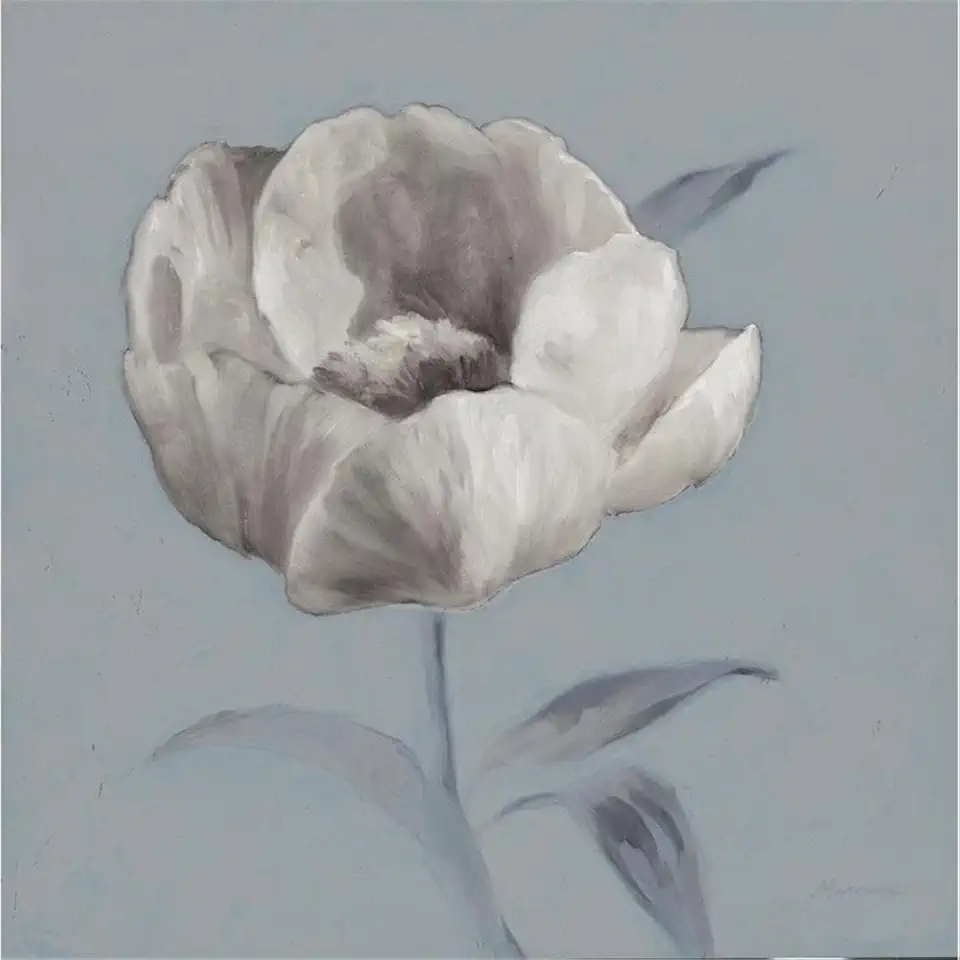 Giant Art 84x84 FLORAL SYMPOSIUM I Fine Art Giant Canvas Print in White