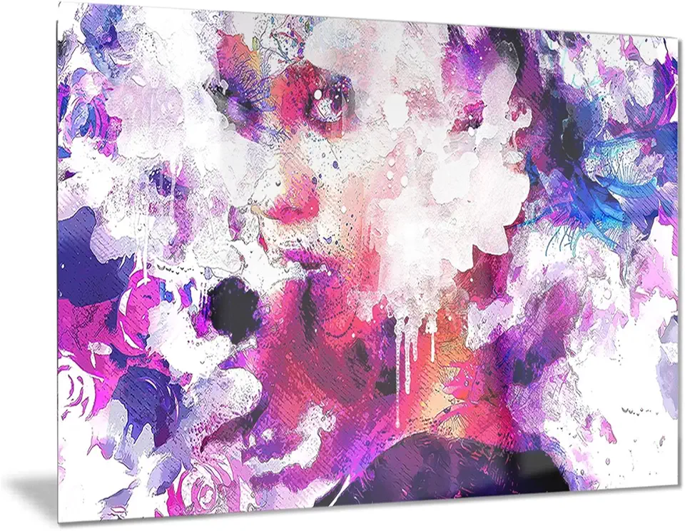 Design Art Abstract Beauty Sensual Metal Wall Art-MT2909-28x12, 12'' H x 28'' W x 1'' D 1P
