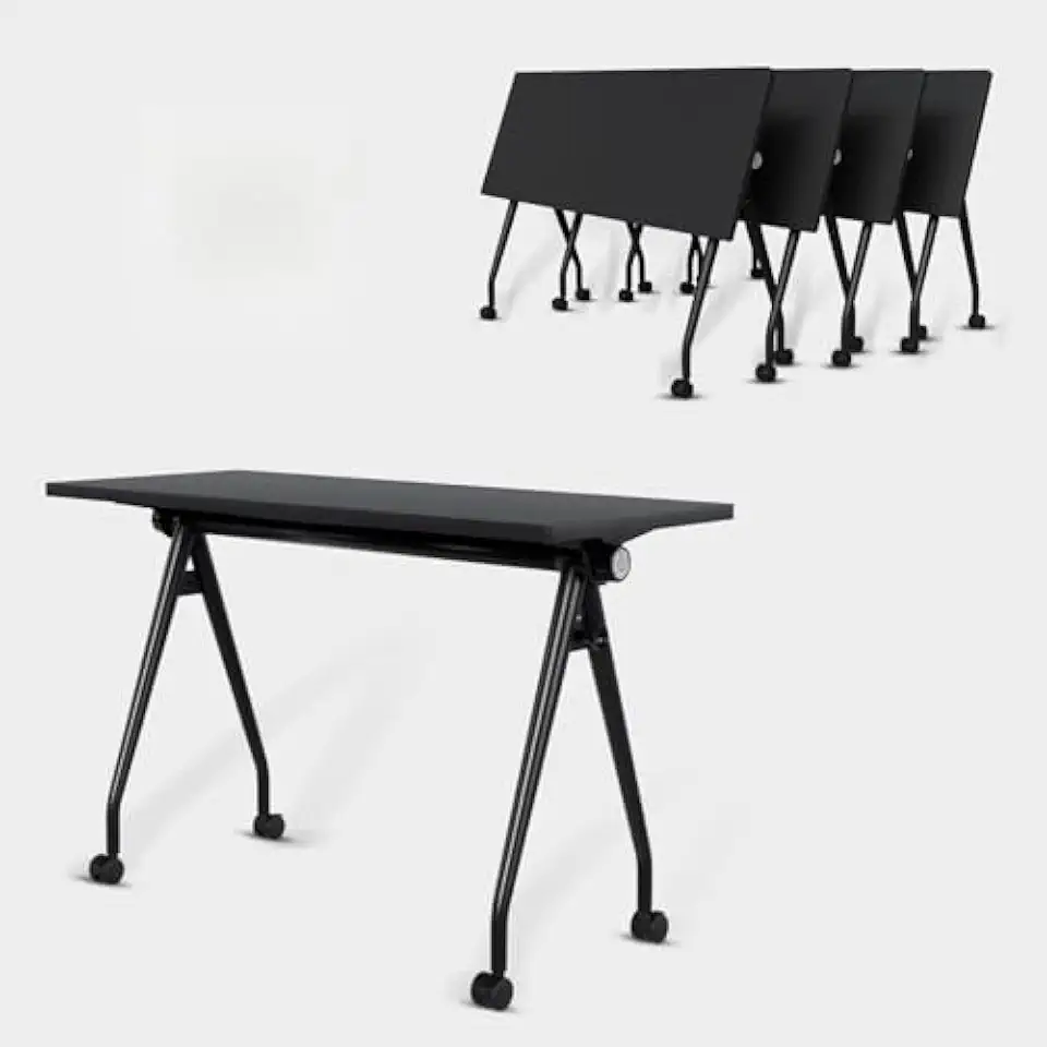 Mobile Folding Conference Table with Wheels, 55