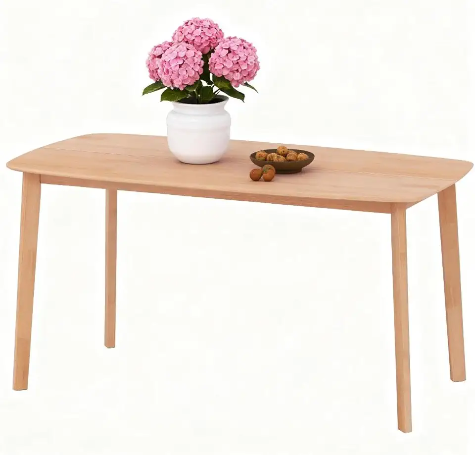 Dining Table for 6-7 People - Large Wood Kitchen Table with Rustic Charm and Spacious Seating