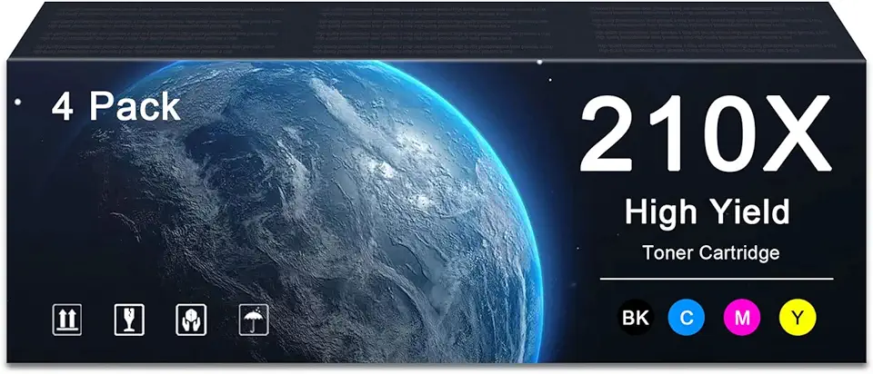210X 210A Toner Cartridge 4-Pack: High Yield 210X W2100X W2101X W2102X W2103X Toner Cartridge Replacement for HP 210X Color Pro MFP 4301dw 4301fdn 4301fdw 4201dn 4201dw Printer