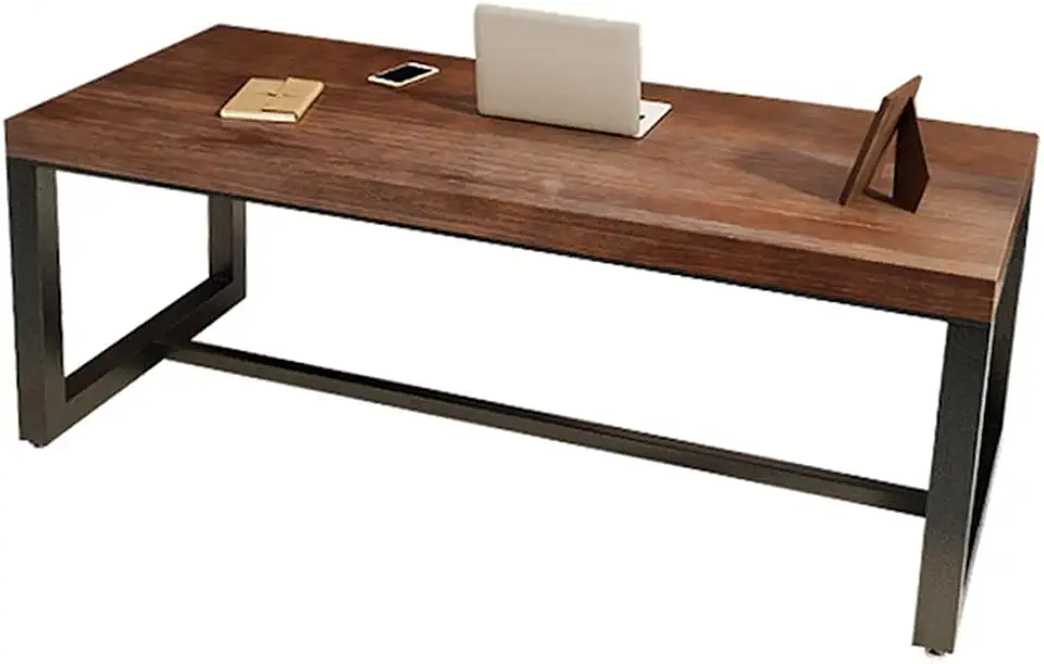 Computer Desk Modern Minimalist Solid Wood Desk, Home Office Computer Desk Conference Table, Multifunctional Kiten Dining Table Tea Table, Easy Assembly