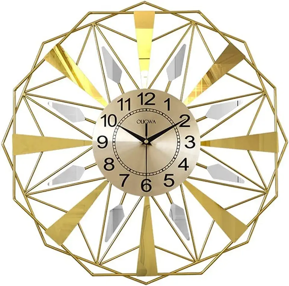 Wall Clock Art Large Modern Wall Clock, Creativity Living Room Decor Wall Clocks, Silent Non Ticking Art Wall Clocks for Living Room Home Kitchen Wall Decor Clock Ornamen