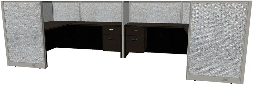 GOF 2 Person Separate Workstation Cubicle (5.5'D x 12'W x 4'H) / Office Partition, Room Divider (48