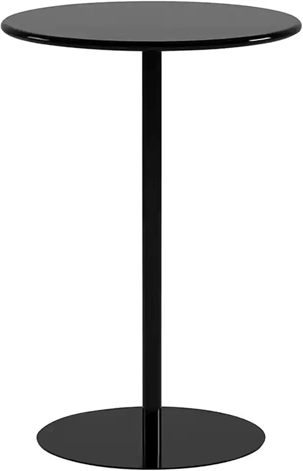 Bar Table Small Round Dining Table, High Top Pub Table with Sturdy Metal Base, Bistro Table for Home Kitchen Small Spaces