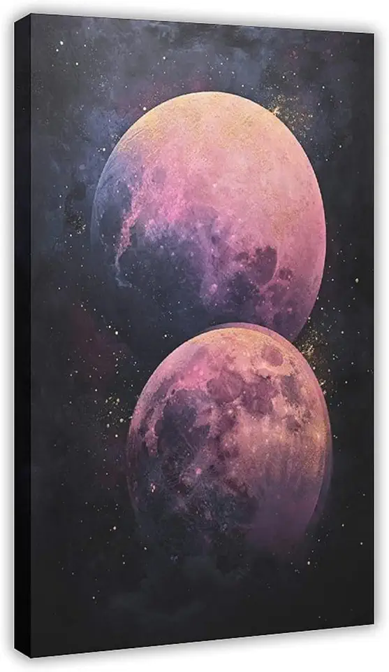 Boho Moon Phase Wall Art – Celestial Spiritual Poster for Bedroom Or Meditation Room Vintage Wall Decoration Famous Oil Paintings for Living Room Classic Artwork Pictures Home Decor 20x30inch(50x75cm)