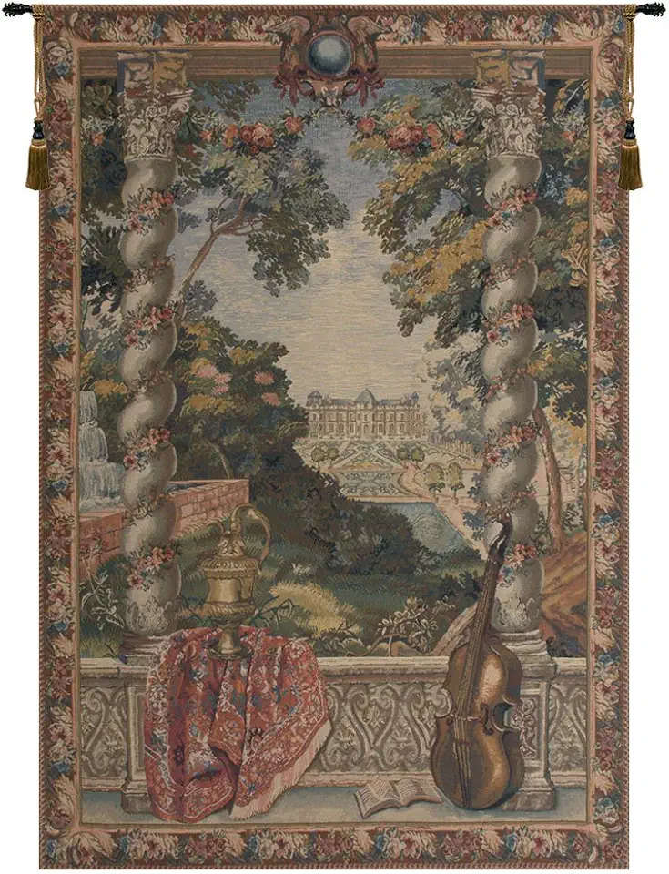 Chateau D'Enghien Belgian Tapestry Wall Hanging - 40 in. x 58 in. Cotton/Viscose/Polyester by Charlotte Home Furnishings