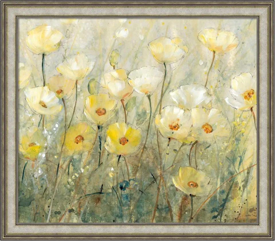 Amanti Art Framed Wall Art Print 40x45 Summer in Bloom II by Tim O'Toole, Flowers Wall Art, Modern Contemporary Decor, Oversize Poster Painting Artwork for Living Room, Bedroom, Bathroom, Kitchen,