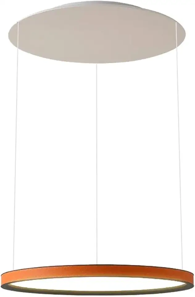 Scandinavian Modern Minimalist Style Restaurant bar, Living Room, Bedroom, Ring Chandelier, Art Personality, Leather Chandelier,for Various Rooms