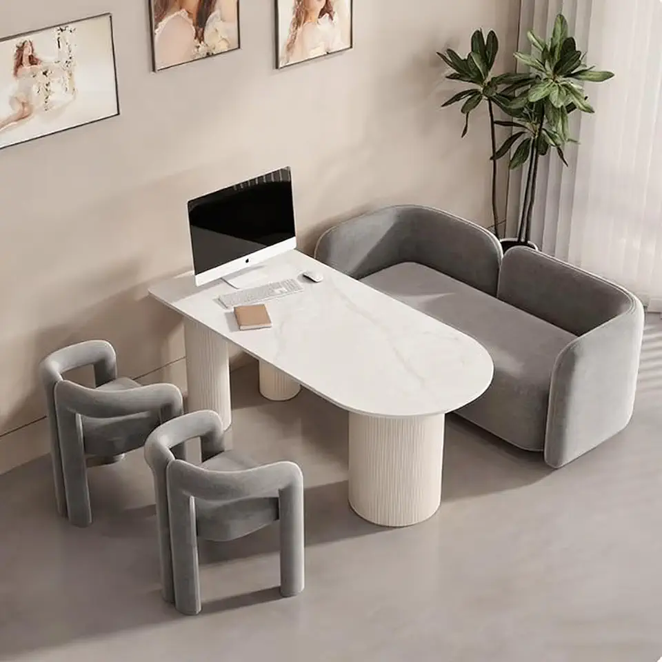 Cream-Style Photo Studio Selection Tables and Chairs, Nail and Beauty Salon Leisure and Rest Area Sofas, Wedding Dress Store Reception and Negotiation Booths(A16)