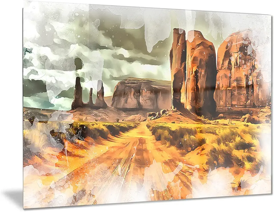 Designart Canyon De Chelly Metal Wall Art - MT2818 - 28x12